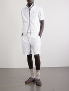 Brunello Cucinelli - Straight-Leg Logo-Embroidered Cotton-Jersey Tennis Shorts - White