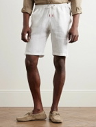 Kiton - Slim-Fit Linen Drawstring Shorts - White