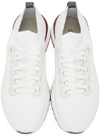 Brunello Cucinelli White Wool Knit Sneakers