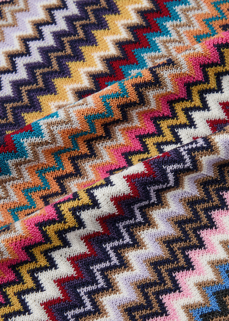 Missoni Zigzag-intarsia Wool Scarf - Multicoloured - One Size Missoni