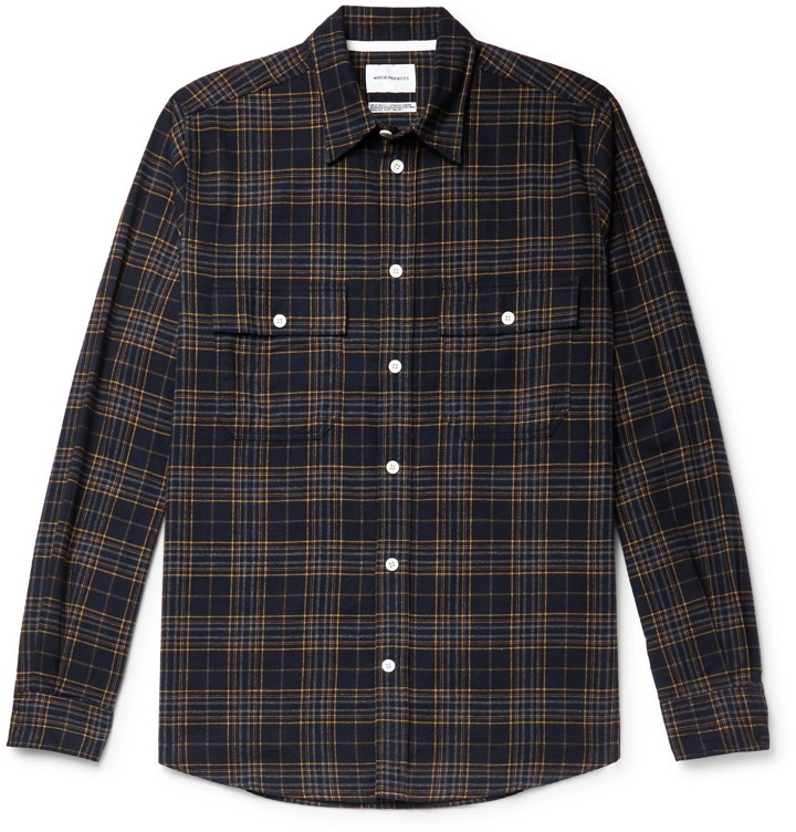 Photo: Norse Projects - Villads Checked Brushed Cotton-Flannel Shirt - Blue