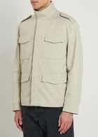 Tods High-neck Woven Jacket Off White
