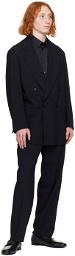 Giorgio Armani Black Double-Breasted Suit