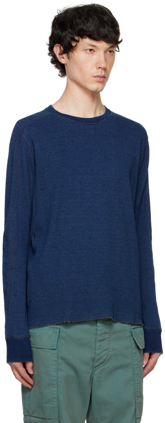 い*J様 RRL INDIGO BOARDER BOATNECK KNIT い*J様 RRL INDIGO BOARDER