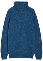 Begg & CO Barrow Roll-neck Cashmere Jumper Blue