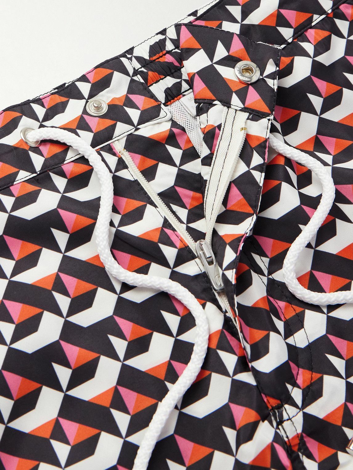 Richard James - Straight-Leg Mid-Length Printed Recycled Swim Shorts - Brown