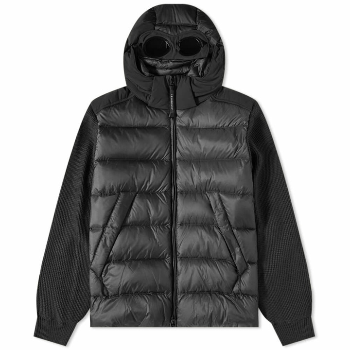 Photo: C.P. Company Men's Down Front Knitted Jacket in Black