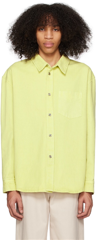 Photo: System Yellow Embossed Denim Shirt