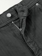Enfants Riches Déprimés - Slim-Fit Distressed Herringbone Denim Shorts - Black