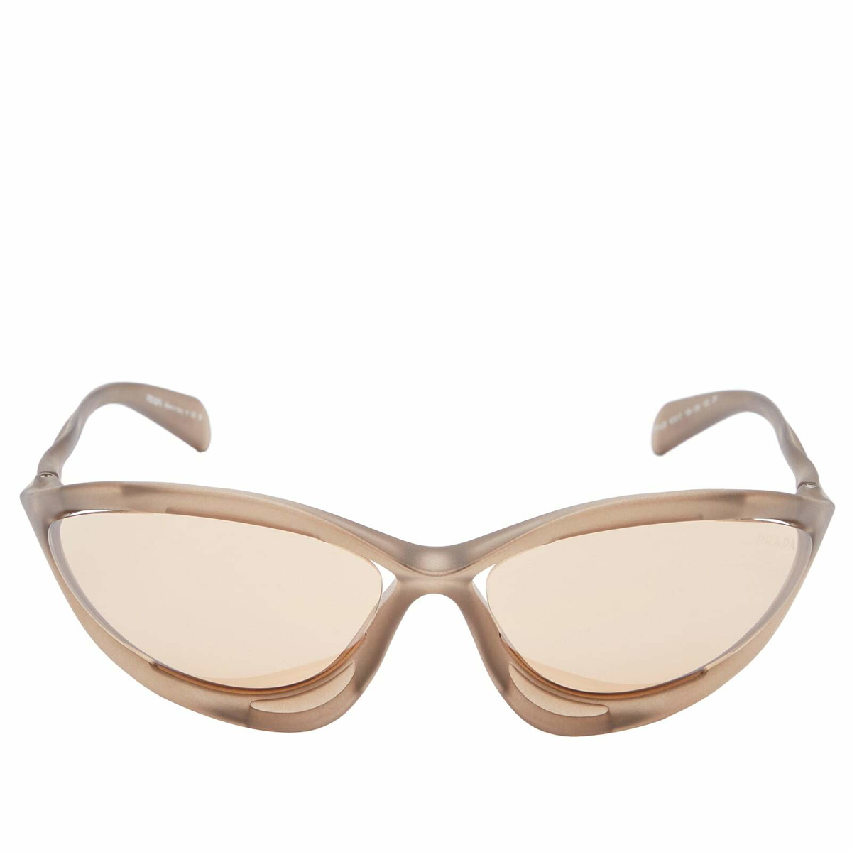 Prada Eyewear Men's A26S Sunglasses in Loden Frosted/Orange Mirror 