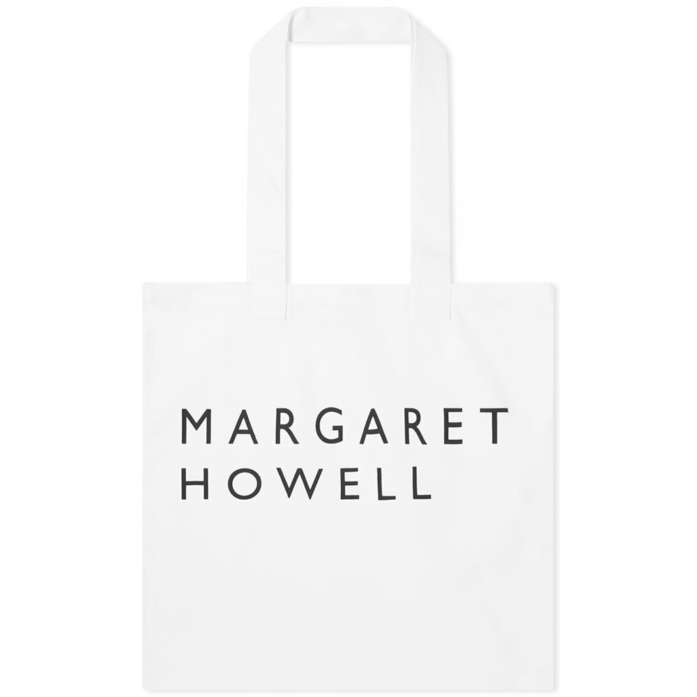 Photo: Margaret Howell Men's Logo Tote Bag in White