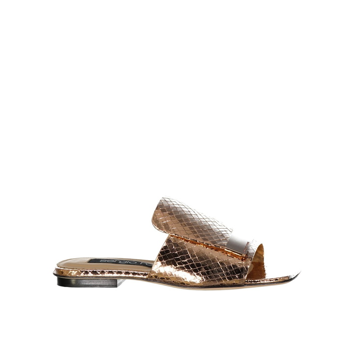 Photo: Sergio Rossi Leather Flat Sandals