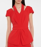 Safiyaa Ramona crêpe halterneck cutout top