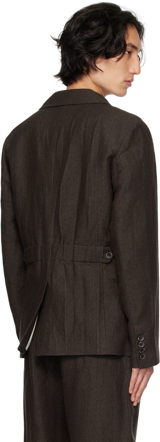 UMA WANG Brown Jerrion Blazer