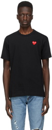 COMME des GARÇONS PLAY Black & Red Heart Patch T-Shirt