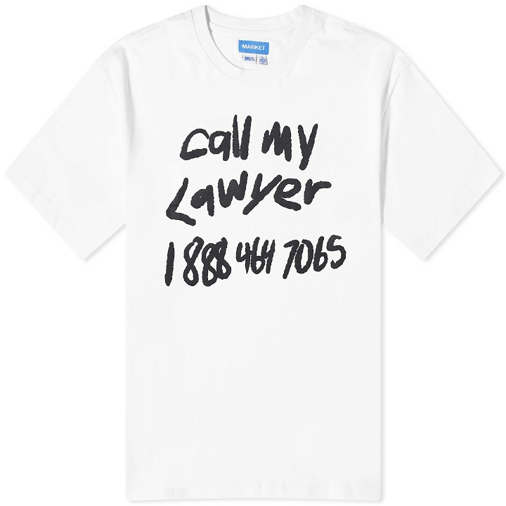 Photo: MARKET Men's Scrawl My Lawyer T-Shirt in White