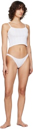 Cou Cou SSENSE Exclusive Three-Pack White 'The Thong' Thongs