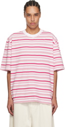 Camiel Fortgens Pink & White Big Heavy Jersey T-shirt