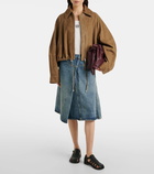 Loewe Deconstructed denim midi skirt