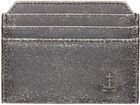 Vivienne Westwood Gray Distressed Leather Slim Card Holder