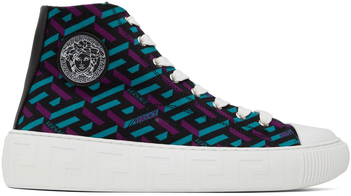 Photo: Versace Mulitcolor La Greca Sneakers