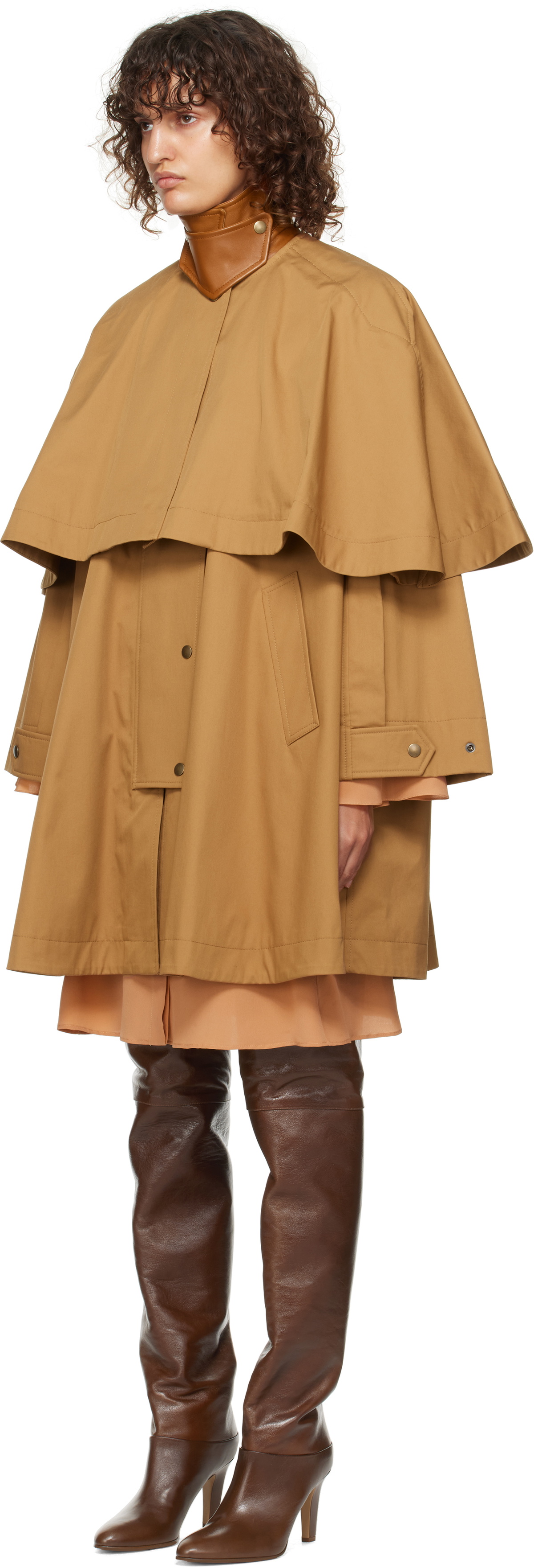 Chloé Tan Capelet Jacket
