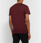 Dolce & Gabbana - Slim-Fit Logo-Appliquéd Cotton-Jersey T-Shirt - Burgundy