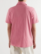 Mr P. - Garment-Dyed Organic Cotton-Jersey Polo Shirt - Pink