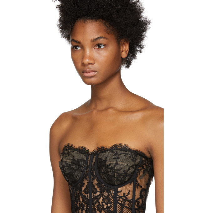 Lace bustier top, Alexander McQueen