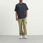 Stone Island Men's Cotton Herringbone Trousers in Laurel Green