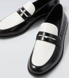 Manolo Blahnik Perry leather penny loafers