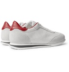 Brunello Cucinelli - Suede-Trimmed Perforated Leather Sneakers - White