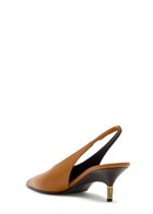 Khaite Bella 55 18kt Gold-plated Leather Slingback Pumps
