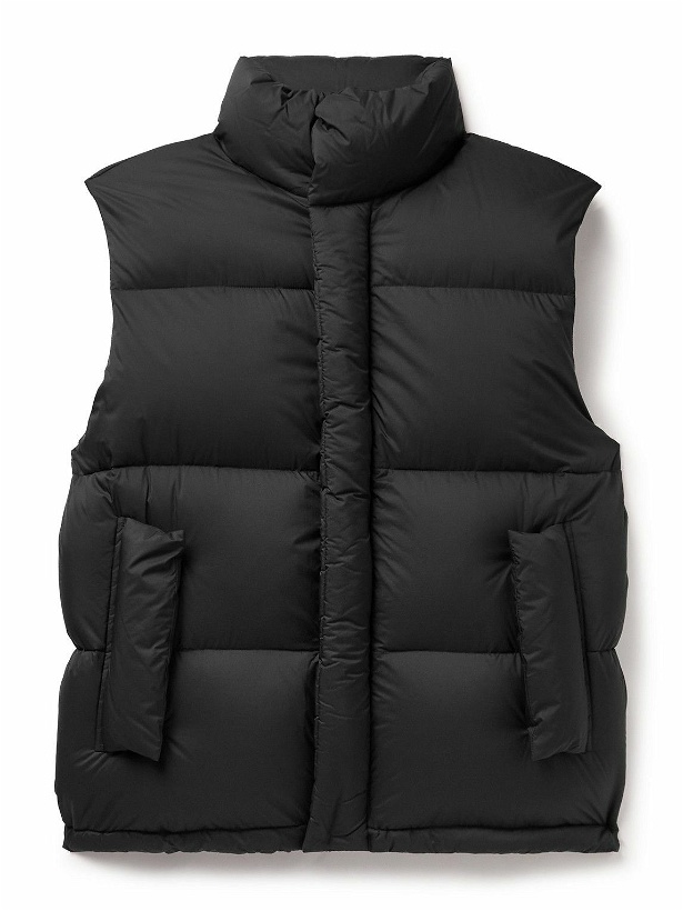 Photo: Auralee - Quilted Nylon-Ripstop Down Gilet - Black