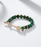 Ananya Chakra 18kt gold beaded bracelet with gemstones