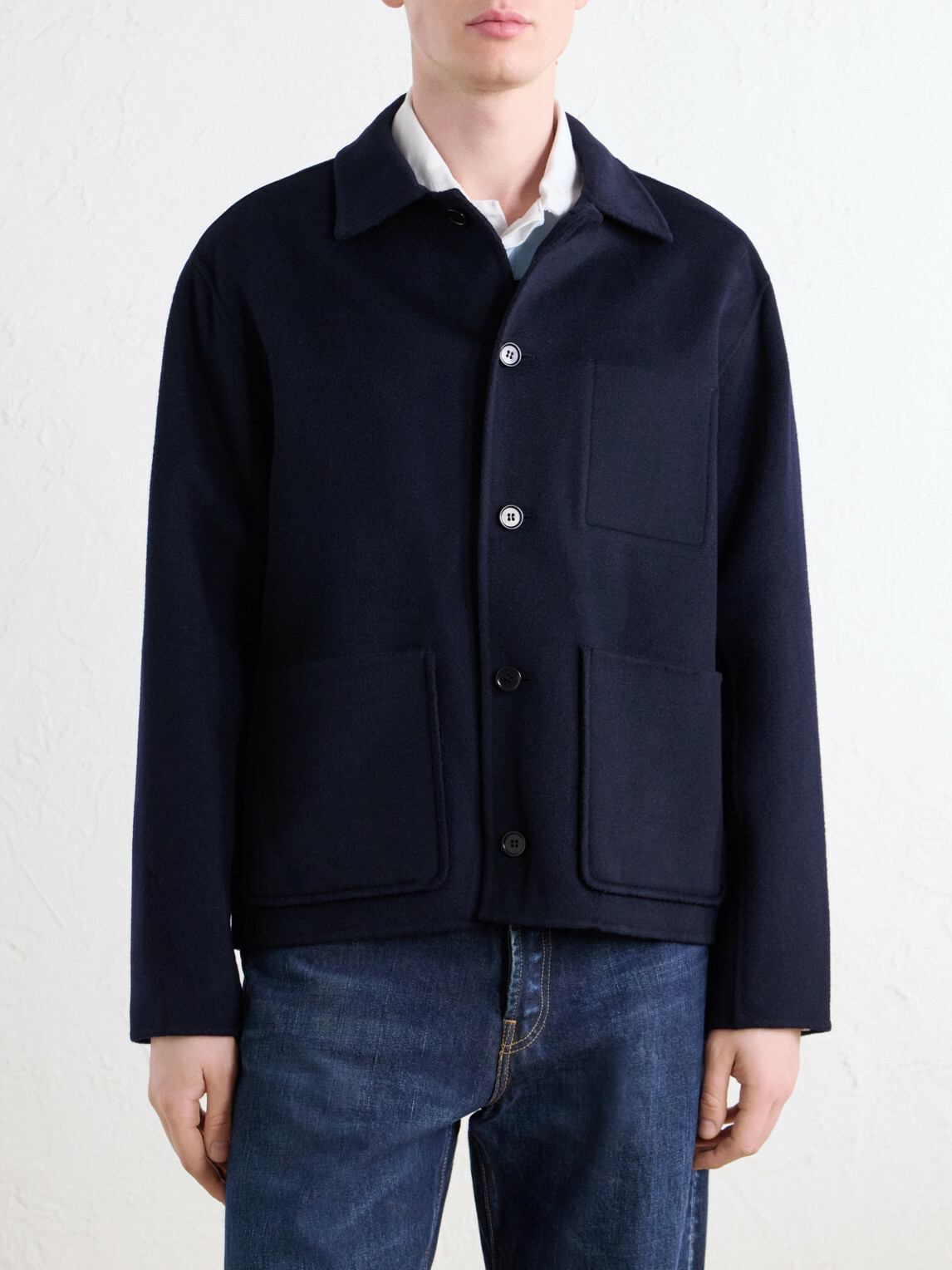 NN07 - Morgan 8447 Woven Wool-Blend Jacket - Blue