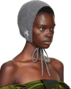 Simone Rocha Gray Cashmere Bonnet