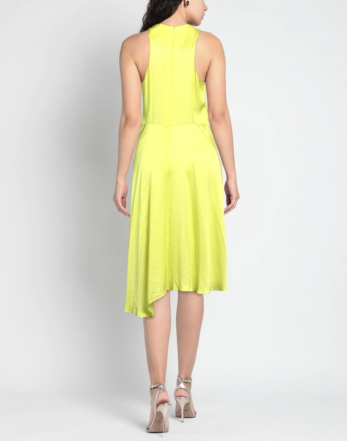 Manila Grace Womens Midi dress Lime in Green