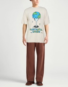 Msgm Mens T-shirt Cream