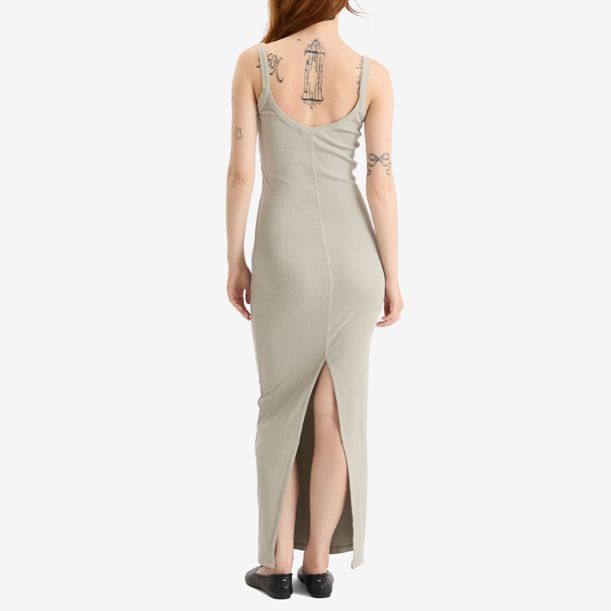 Represent Women's Initial Baby Rib Maxi Dress in Storm