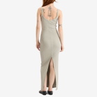 Represent Women's Initial Baby Rib Maxi Dress in Storm