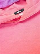MSFTSrep - Logo-Print Tie-Dyed Cotton-Jersey Hoodie - Orange