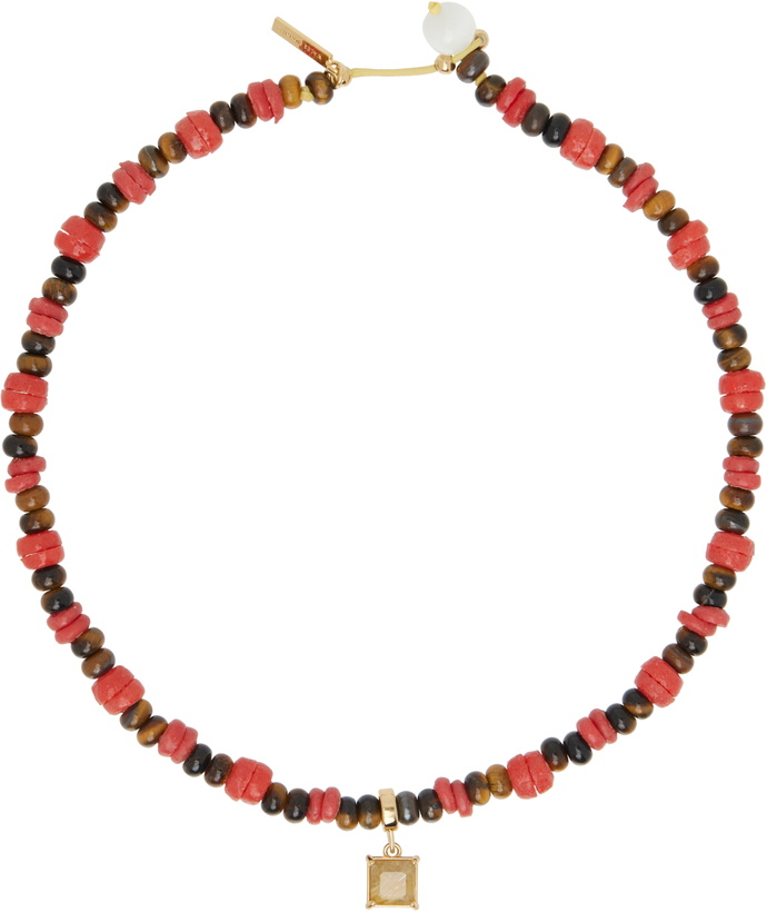 Photo: Wales Bonner Brown & Red Dream Necklace