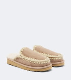 Mou Shearling-lined suede mules