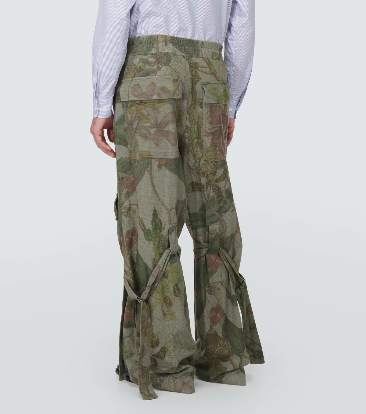 Dries Van Noten Printed cotton cargo pants Dries Van Noten