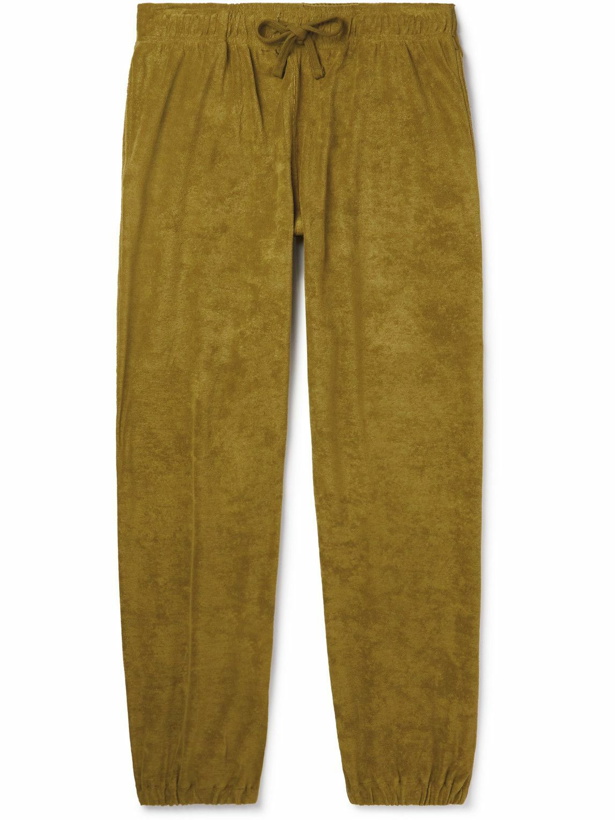 Photo: Vilebrequin - Play Tapered Cotton-Blend Terry Trousers - Green