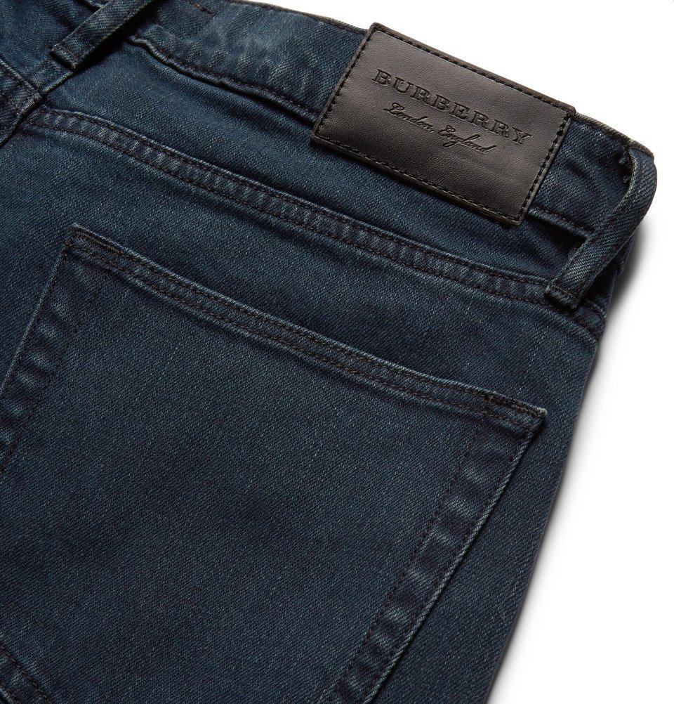 Burberry - Slim-Fit Denim Jeans - Men - Dark denim Burberry