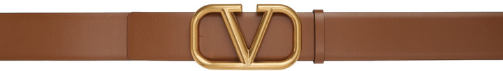 Photo: Valentino Garavani Brown VLogo Belt