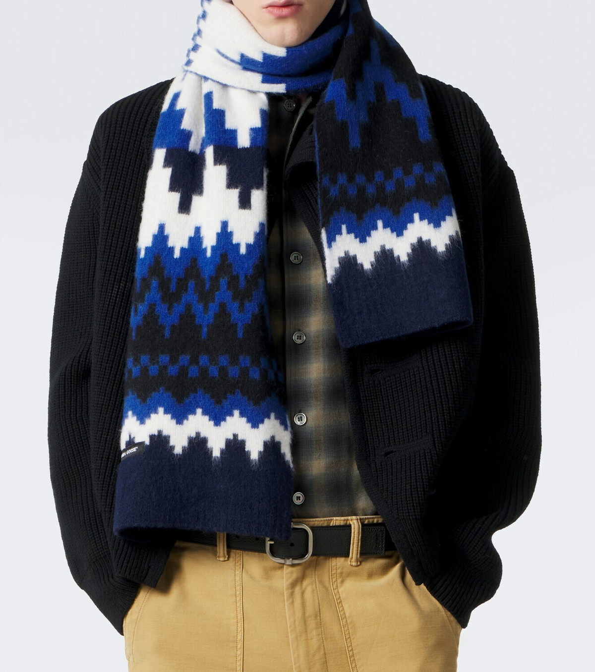 Canada Goose Intarsia wool and alpaca scarf