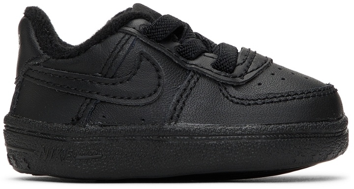 Photo: Nike Baby Black Force 1 Crib Sneakers
